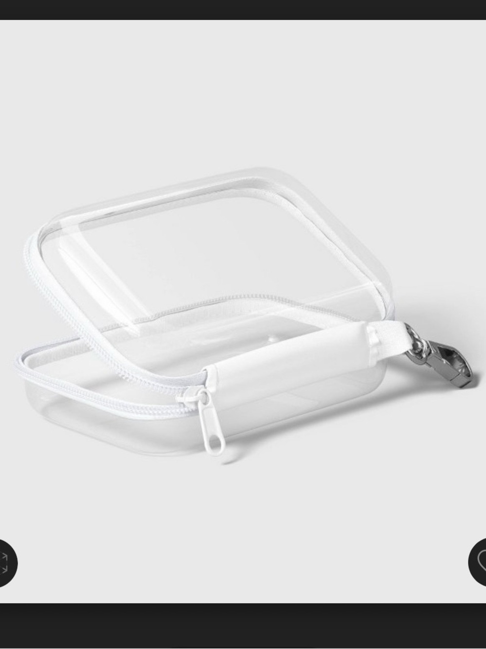 2pc Mini Hard Sided Zipper Case Keychain
Clear - up&up